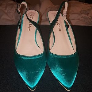 Satin heels